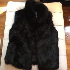 BB Dakota black Faux Fur Vest